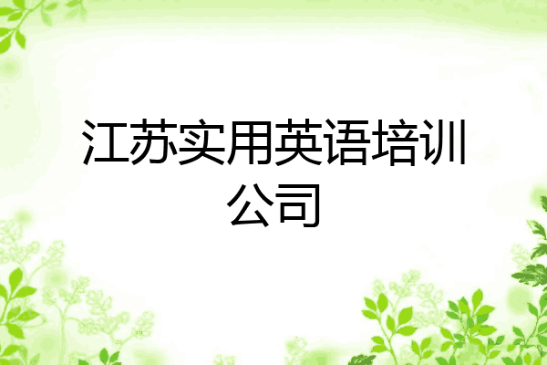江苏实用英语培训公司