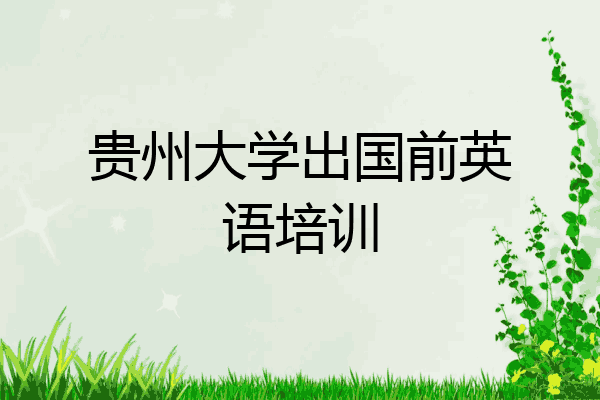 贵州大学出国前英语培训