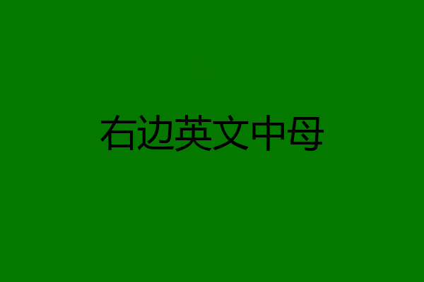 右边英文中母