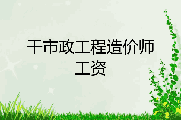 干市政工程造价师工资