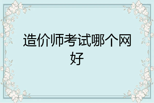 造价师考试哪个网好