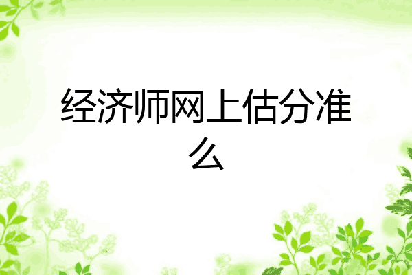 经济师网上估分准么