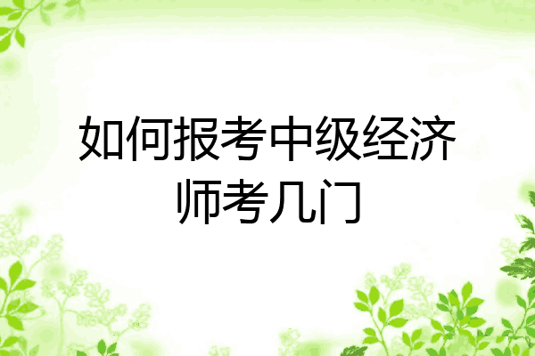 如何报考中级经济师考几门