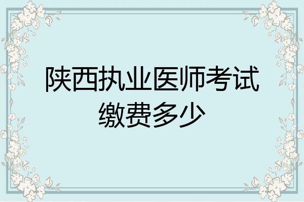 陕西执业医师考试缴费多少