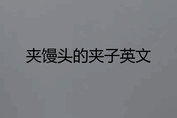 夹馒头的夹子英文