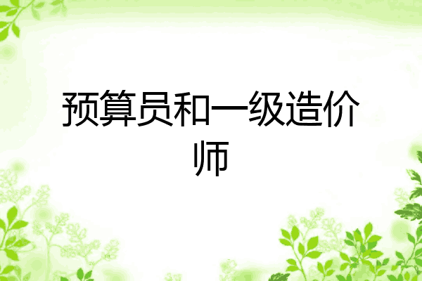 预算员和一级造价师