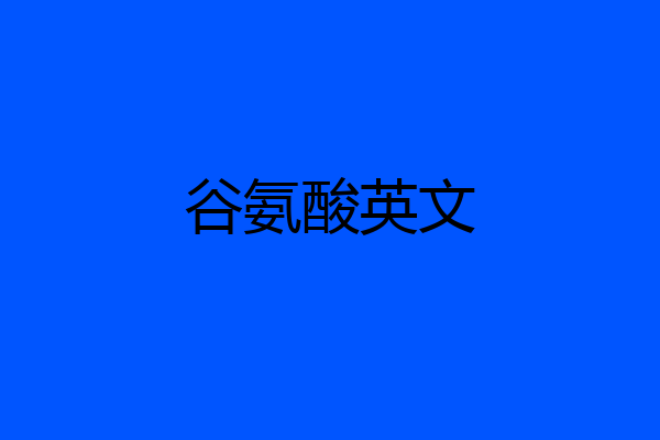 谷氨酸英文