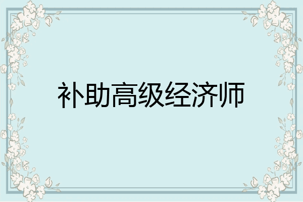 补助高级经济师