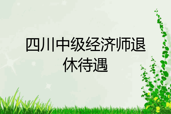 四川中级经济师退休待遇