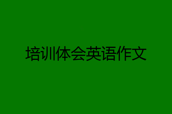 培训体会英语作文