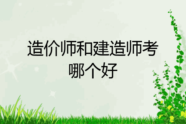 造价师和建造师考哪个好