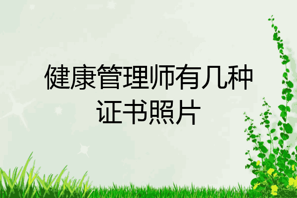 健康管理师有几种证书照片