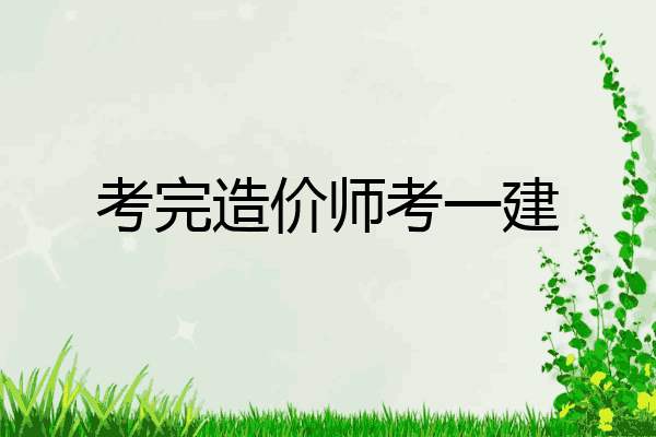 考完造价师考一建