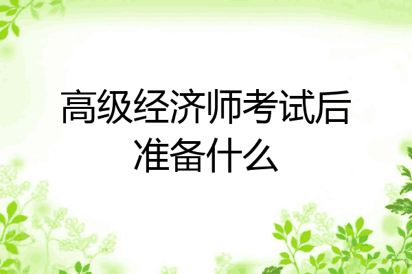 高级经济师考试后准备什么