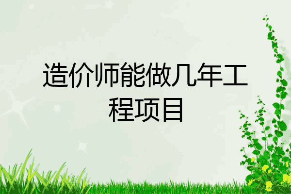 造价师能做几年工程项目