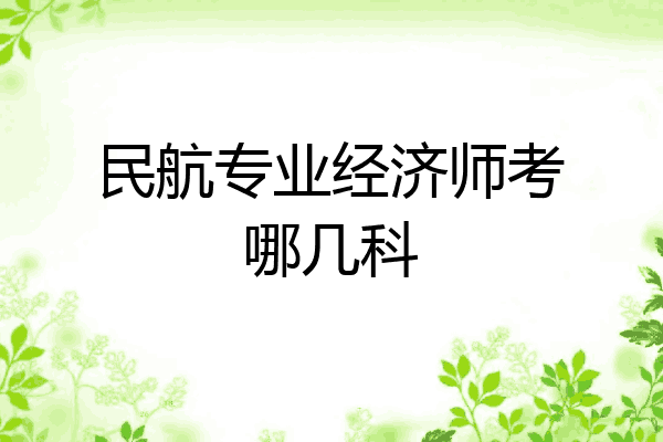 民航专业经济师考哪几科