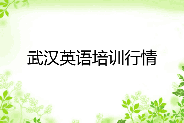 武汉英语培训行情