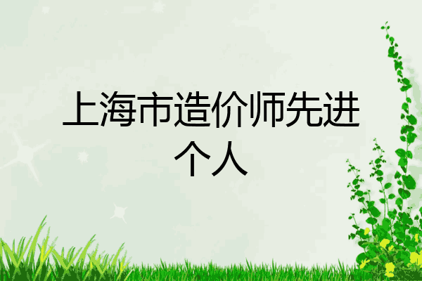 上海市造价师先进个人