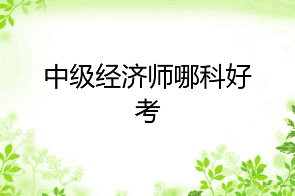 中级经济师哪科好考