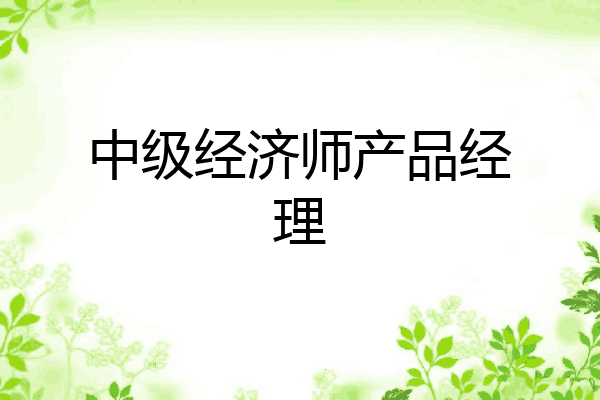 中级经济师产品经理