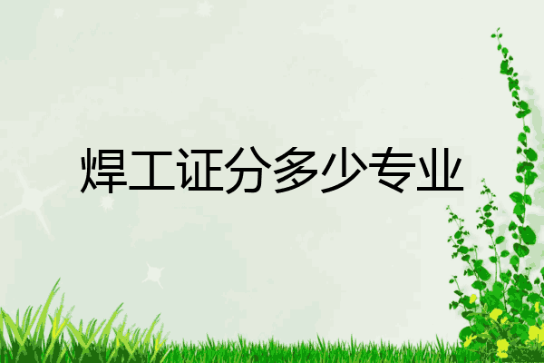 焊工证分多少专业