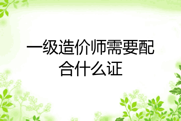 一级造价师需要配合什么证