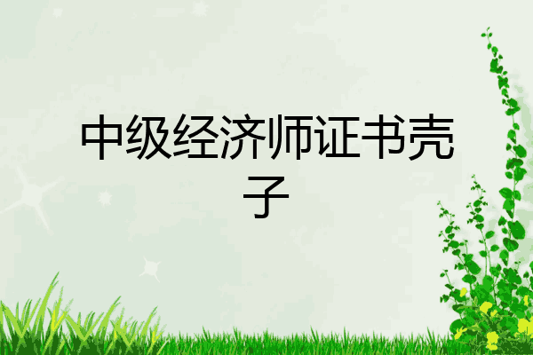 中级经济师证书壳子