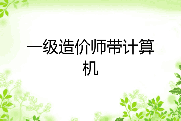 一级造价师带计算机