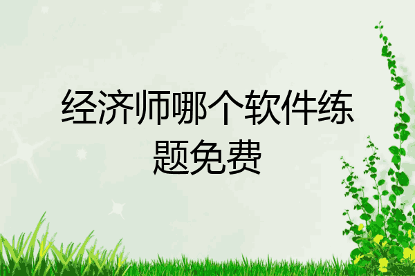 经济师哪个软件练题免费
