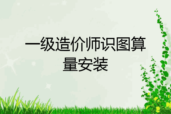 一级造价师识图算量安装