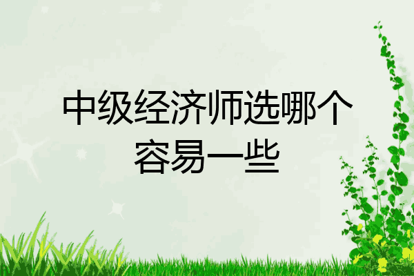 中级经济师选哪个容易一些