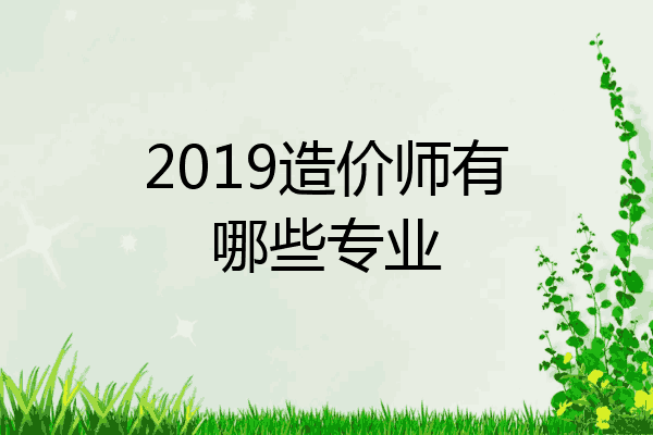 2019造价师有哪些专业