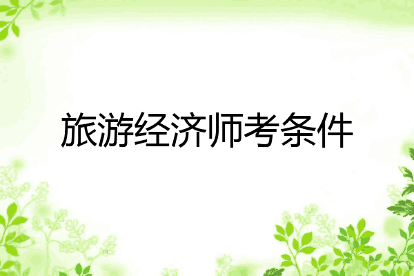 旅游经济师考条件