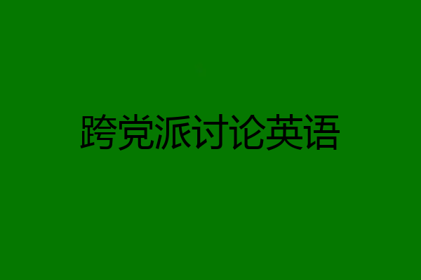 跨党派讨论英语