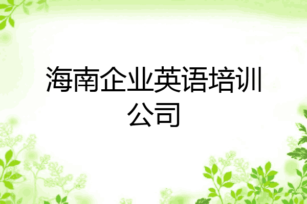 海南企业英语培训公司