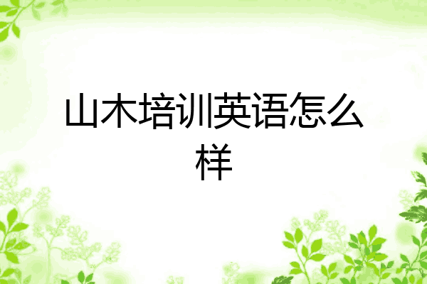 山木培训英语怎么样