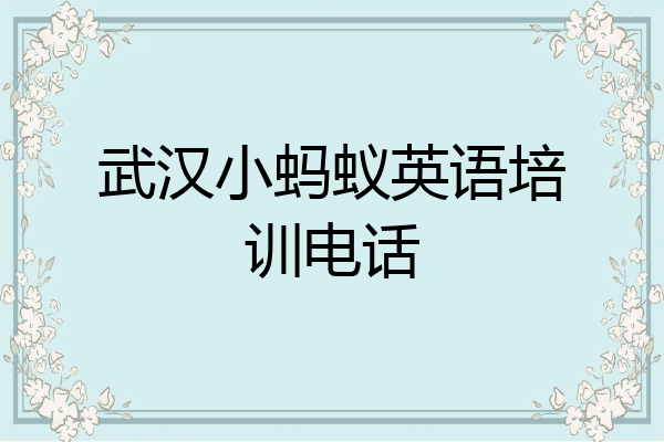 武汉小蚂蚁英语培训电话
