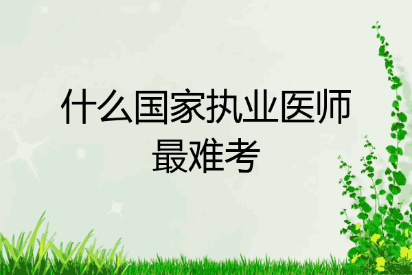 什么国家执业医师最难考
