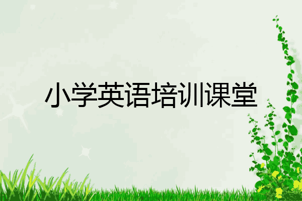 小学英语培训课堂