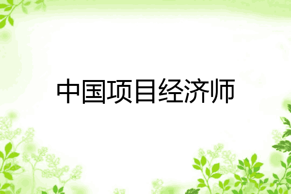 中国项目经济师