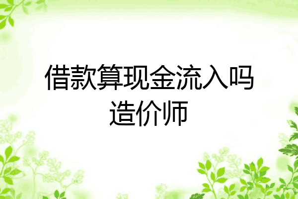 借款算现金流入吗造价师