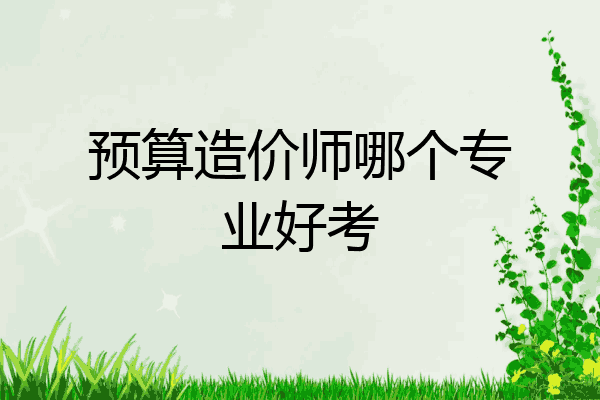预算造价师哪个专业好考