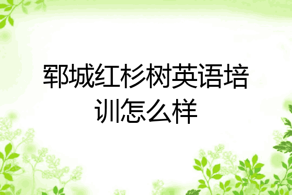 郓城红杉树英语培训怎么样
