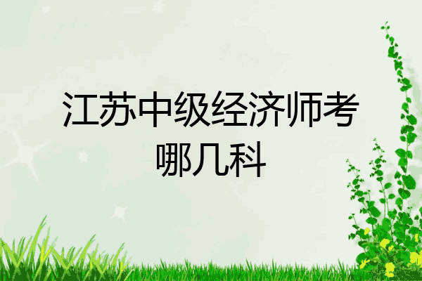 江苏中级经济师考哪几科