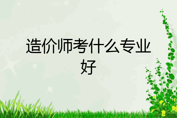 造价师考什么专业好