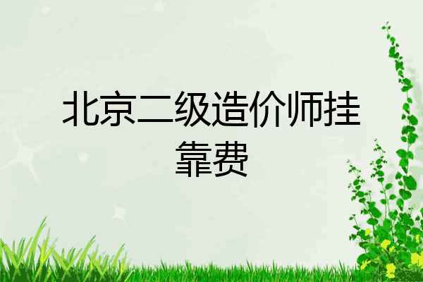 北京二级造价师挂靠费