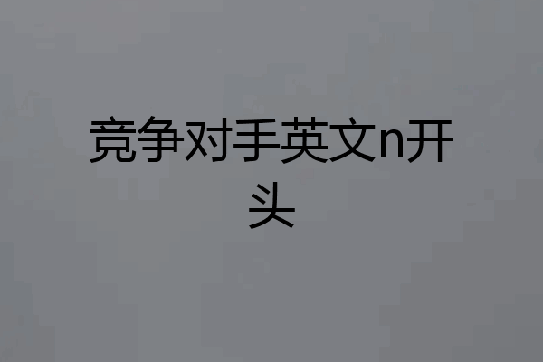 竞争对手英文n开头