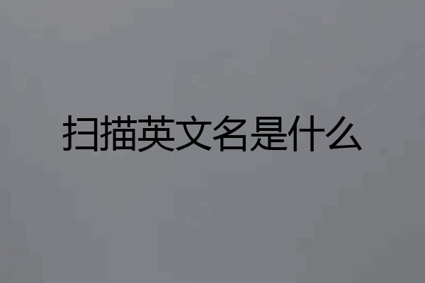扫描英文名是什么