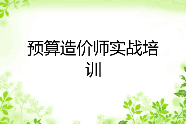 预算造价师实战培训