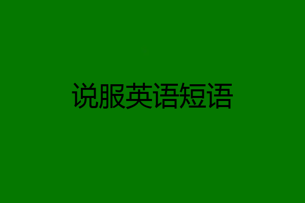 说服英语短语